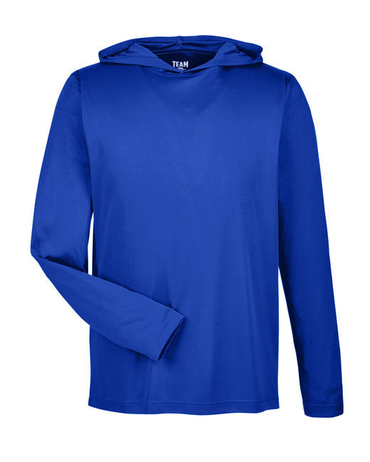 Moisture Wicking Performance Hooded Long Sleeve T Shirt- Logo 2