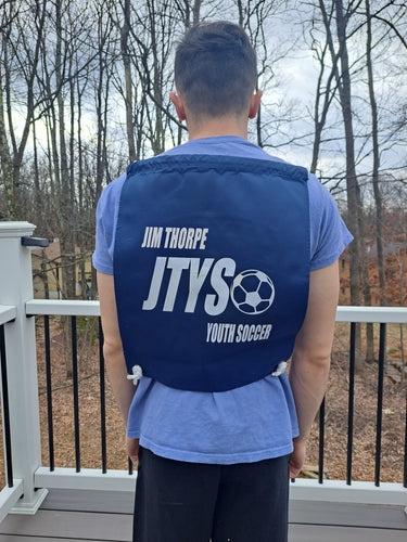 JTYS- Logo 2 -Drawstring Back Pack/Blue